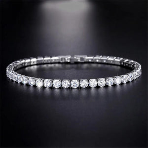 CZ Tennis Bracelet Crystal Chain Elegant Wedding Jewelry