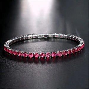 CZ Tennis Bracelet Crystal Chain Elegant Wedding Jewelry