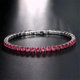 CZ Tennis Bracelet Crystal Chain Elegant Wedding Jewelry