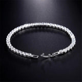 CZ Tennis Bracelet Crystal Chain Elegant Wedding Jewelry