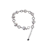 Thai Silver Plated Heart Bracelet for Women - Holiday Gift