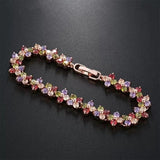 SUGU Flower Zirconia Bracelet for Young Ladies