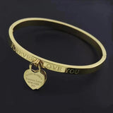 Hot Classic Stainless Steel Bracelets Fine Double Peach Heart B009