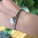 Hot Classic Stainless Steel Bracelets Fine Double Peach Heart B009