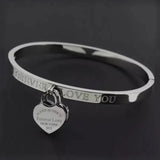 Hot Classic Stainless Steel Bracelets Fine Double Peach Heart B009