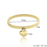 Hot Classic Stainless Steel Bracelets Fine Double Peach Heart B009