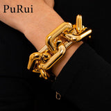 Chunky Chain Bracelet Boho Heavy Party Night Club Bracelet for Women