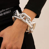 Chunky Chain Bracelet Boho Heavy Party Night Club Bracelet for Women