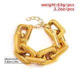 Chunky Chain Bracelet Boho Heavy Party Night Club Bracelet for Women