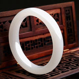 Natural Jade Bangle 68mm Big Bracelet For Women Jewelry