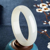 Natural Jade Bangle 68mm Big Bracelet For Women Jewelry
