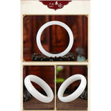 Natural Jade Bangle 68mm Big Bracelet For Women Jewelry