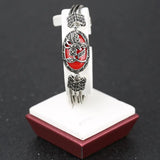 Bohemian Flower Butterfly Crystal Silver Bracelet Vintage Jewelry