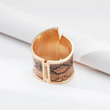 Wide Snake Grain Pattern Alloy Bracelet Exaggeration Club Joker Women Bracelet