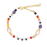YASTYT Pearl Bracelets For Women Glass Bead Crystal Boho Jewelry