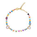 YASTYT Pearl Bracelets For Women Glass Bead Crystal Boho Jewelry