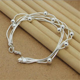 Silver Heart-Shaped Bracelet for Women Party Jewelry Gift