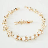 Clear Cubic Zirconia Charm Bracelet 585 Jewelry Women