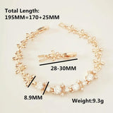 Clear Cubic Zirconia Charm Bracelet 585 Jewelry Women