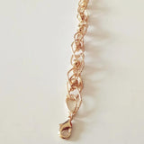 Rose 585 Jewelry Women Beads Catenary Link Bracelet Bangle 8MM