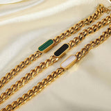 Green Shell Charm Bracelet for Women