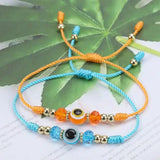 12pcs Evil Eye Beaded Lucky Bracelets, Boys Girls Adjustable Prayers Blessings