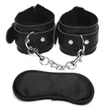 Leather Handcuffs Eye Mask Bundle Set