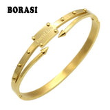 Stainless Steel Screw Bracelet Women Love Jewelry