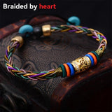 Unisex Bead Hand Rope Lucky Bracelet Ethnic Style Braided Bracelets
