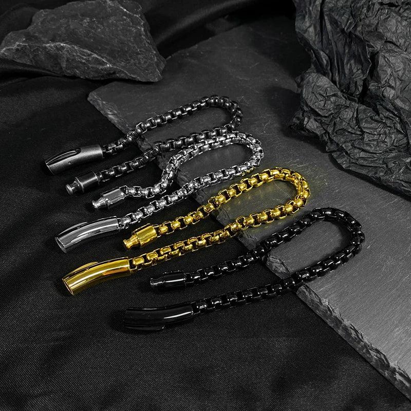Stainless Steel Bracelet Single Circle Bangle Men's Gift H9