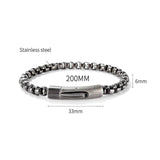 Stainless Steel Bracelet Single Circle Bangle Men's Gift H9