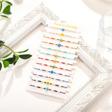 12PCS Love Bead Flower Weave Bracelet Adjustable