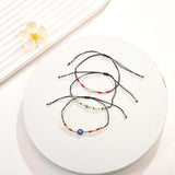 12PCS Love Bead Flower Weave Bracelet Adjustable