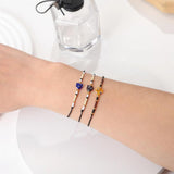 12PCS Love Bead Flower Weave Bracelet Adjustable