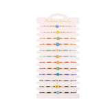 12PCS Love Bead Flower Weave Bracelet Adjustable