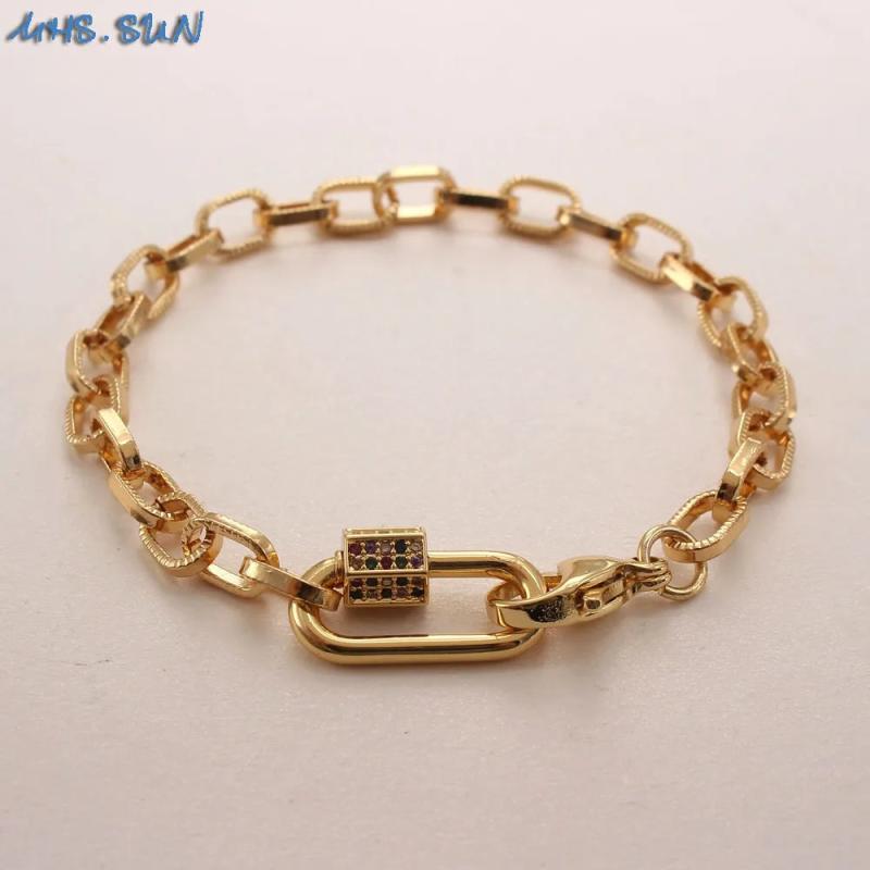 Copper Bracelets Zircon Bangles Jewelry for Women
