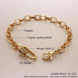 Copper Bracelets Zircon Bangles Jewelry for Women
