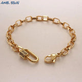 Copper Bracelets Zircon Bangles Jewelry for Women