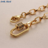 Copper Bracelets Zircon Bangles Jewelry for Women