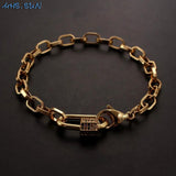 Copper Bracelets Zircon Bangles Jewelry for Women