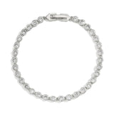 Silver Zircon Bracelet Chain Women Bangle Wedding Jewelry