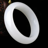 Chinese Jade Hand Carved Wide Band Bracelet