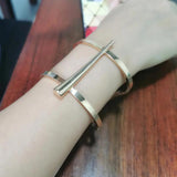 Indian Style Copper Cuff Bracelet Opened Statement Bangle Accessory