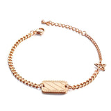 Stainless Steel Star Bangle Rose Women Bracelet