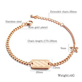 Stainless Steel Star Bangle Rose Women Bracelet