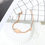 Stainless Steel Star Bangle Rose Women Bracelet