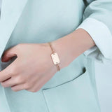 Stainless Steel Star Bangle Rose Women Bracelet