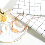 Stainless Steel Star Bangle Rose Women Bracelet