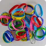 10x Jesus Loves You Silicone Bracelet Wristband