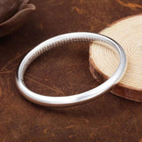Silver Buddhistic Heart Sutra Bracelet for Women